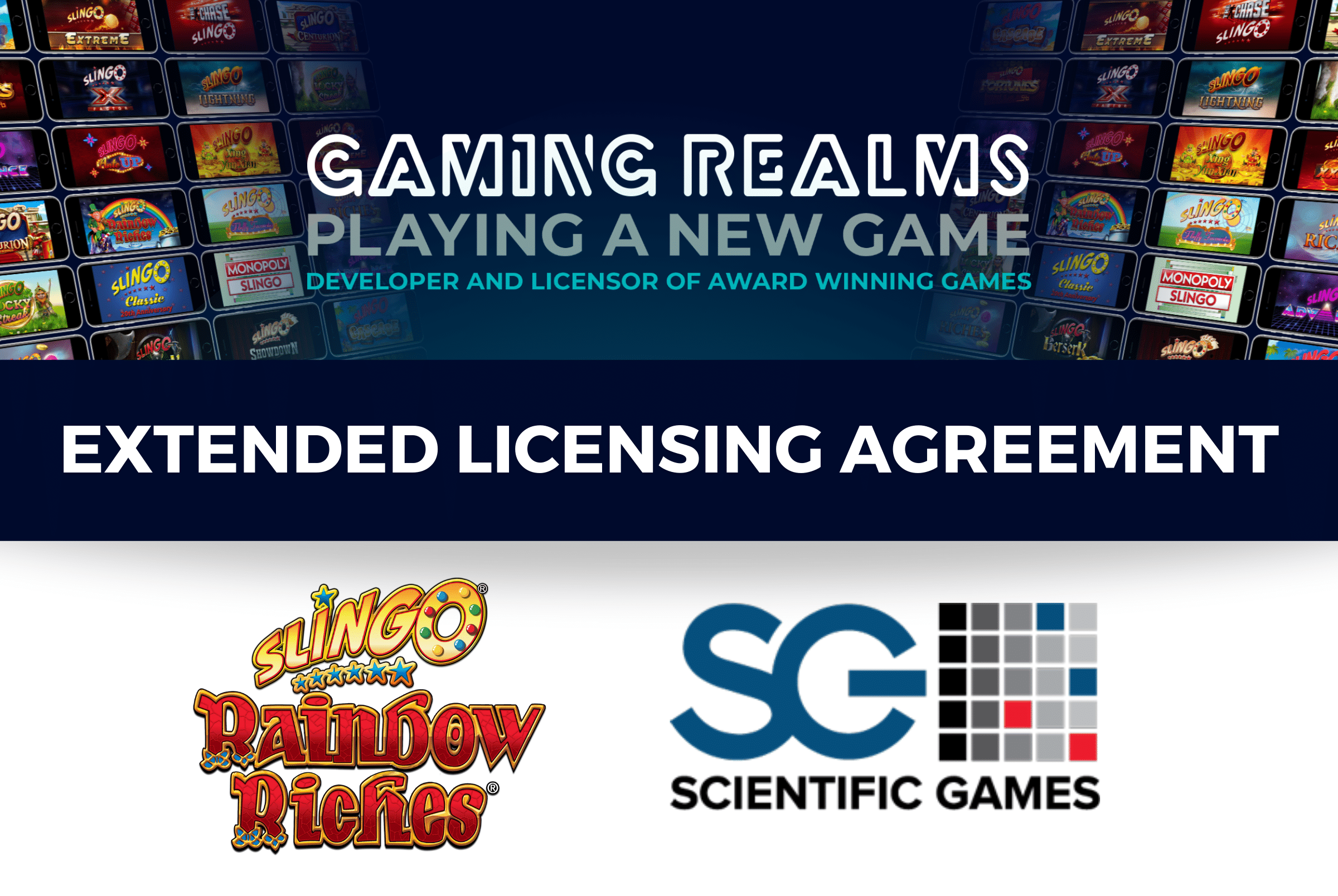 Gaming Realms extends agreement with Scientific Games for Rainbow Riches brand