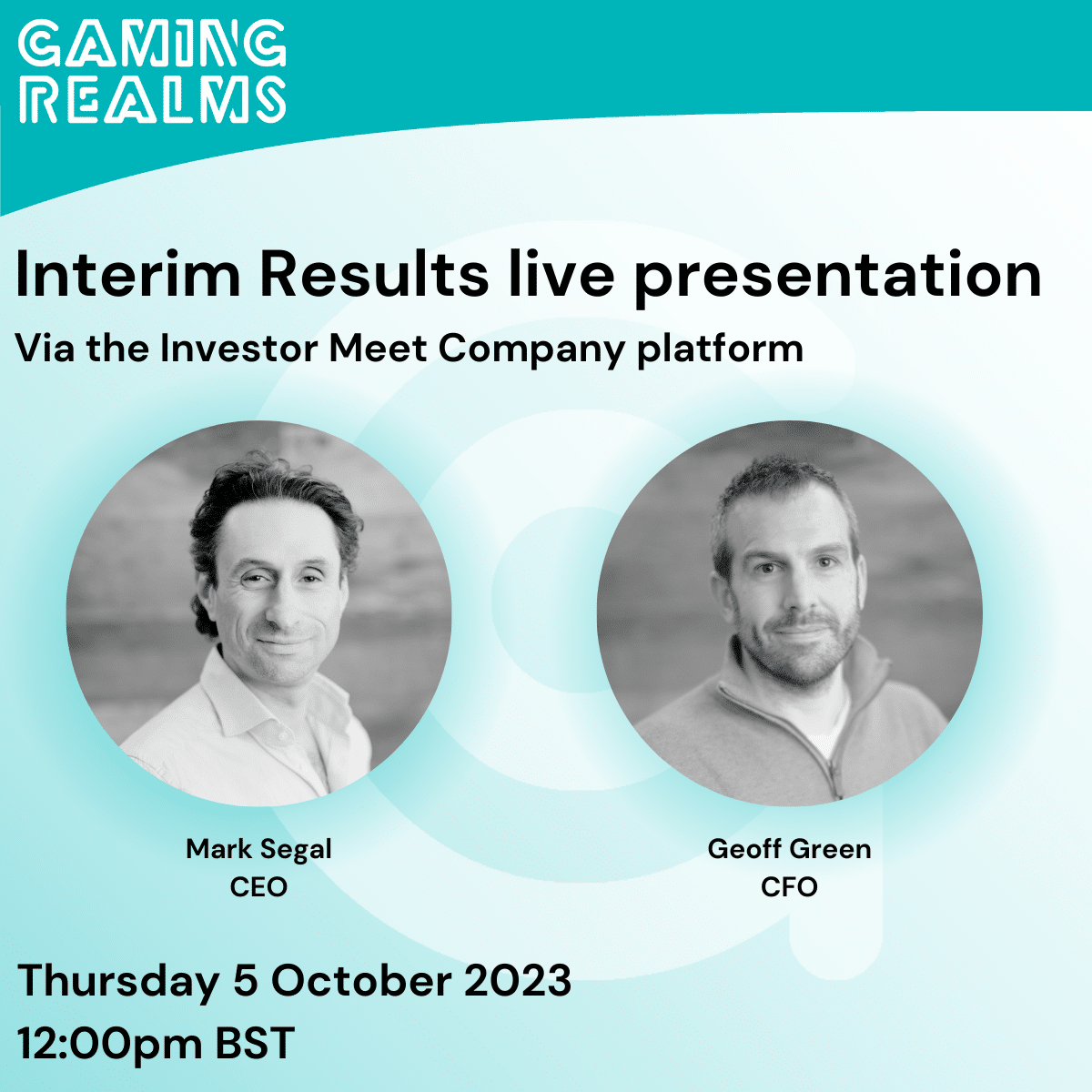 Gaming Realms live presentation on 2023 Interim Results